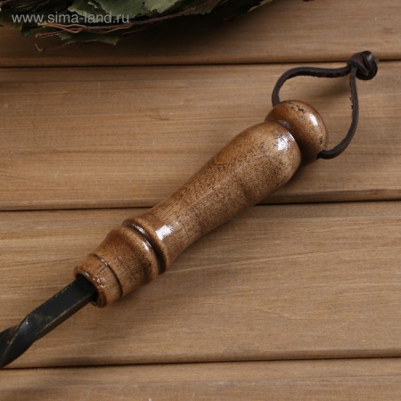 Совок кованный ПАТИНА золото (ручка Бук)